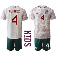 Mexico Edson Alvarez #4 Udebanesæt Børn VM 2022 Kortærmet (+ Korte bukser)